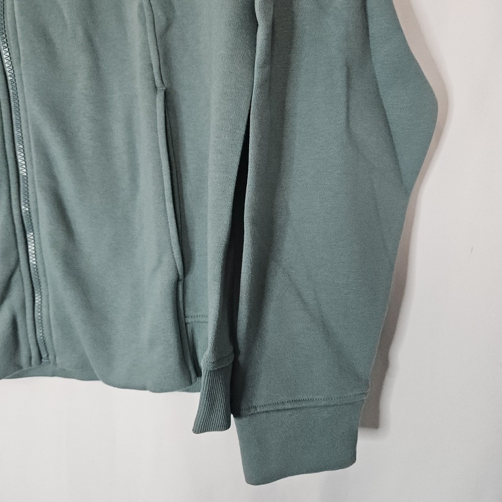 Full Zip Hoodie Women XXL Jade NEW All in Motion Fleece Raglan Athleisure Sporty - Picture 2 of 8